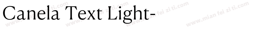 Canela Text Light字体转换